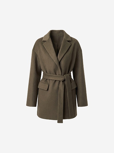 Демисезонное полупальто из шерсти POMPA