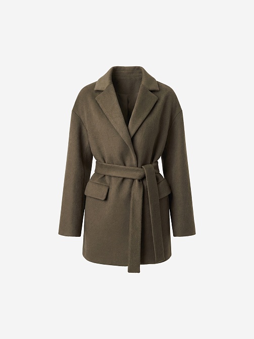 Демисезонное полупальто из шерсти