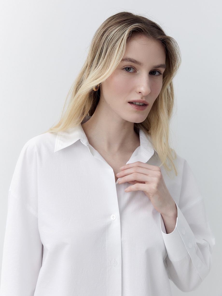 Свободная рубашка из 100% хлопка