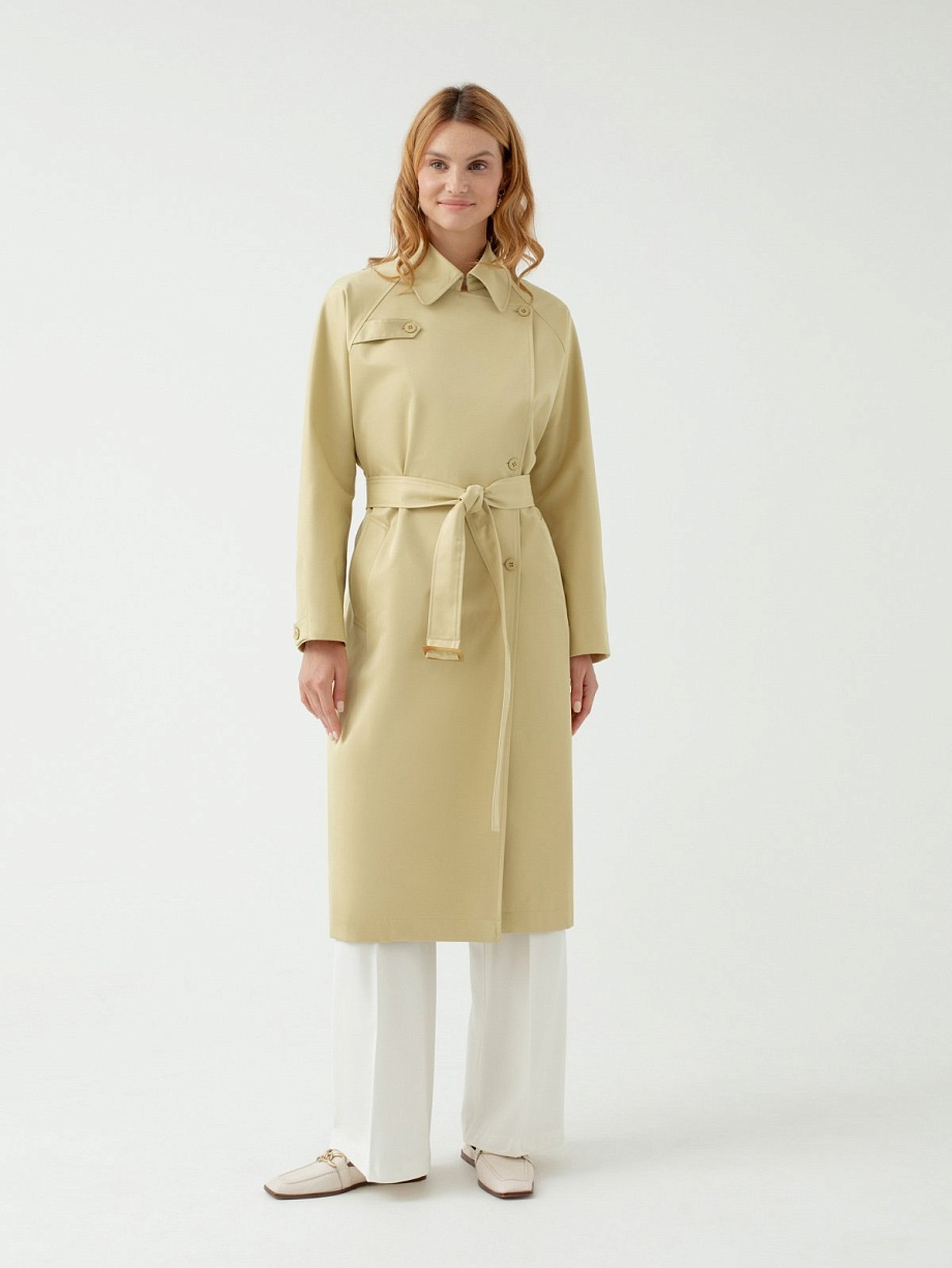 Непромокаемый двубортный тренч