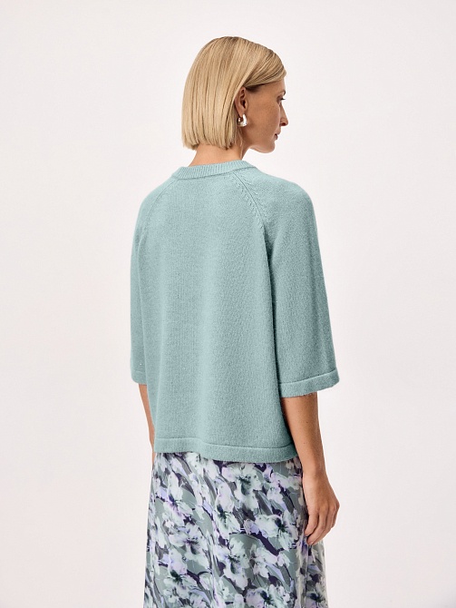 Джемпер из смесовой пряжи с ангорой и люрексом