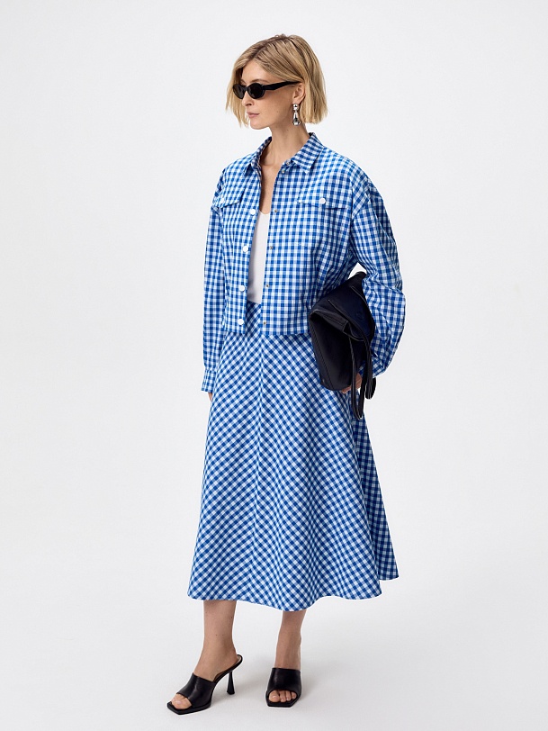 Юбка трапеция из хлопка