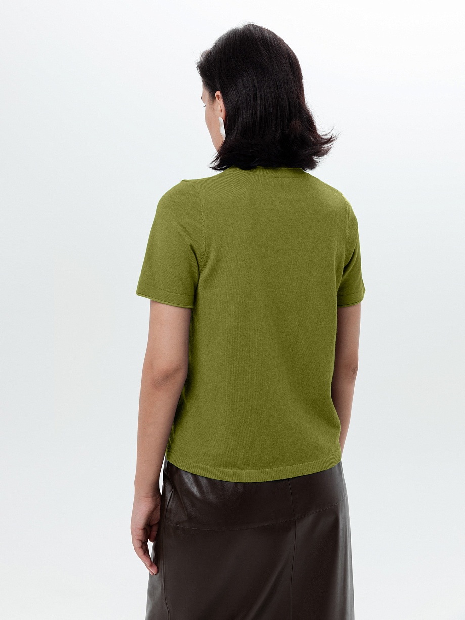 Вязаный джемпер с коротким рукавом