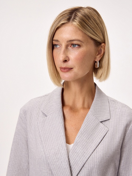 Жакет из хлопка и льна