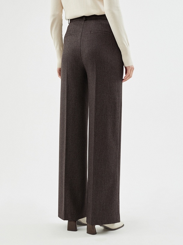Прямые брюки из вискозной костюмной ткани