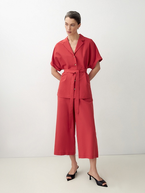 Летняя блуза из льна и хлопка