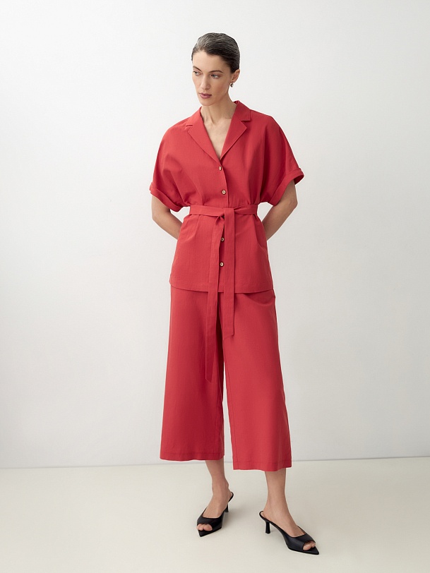 Летняя блуза из льна и хлопка