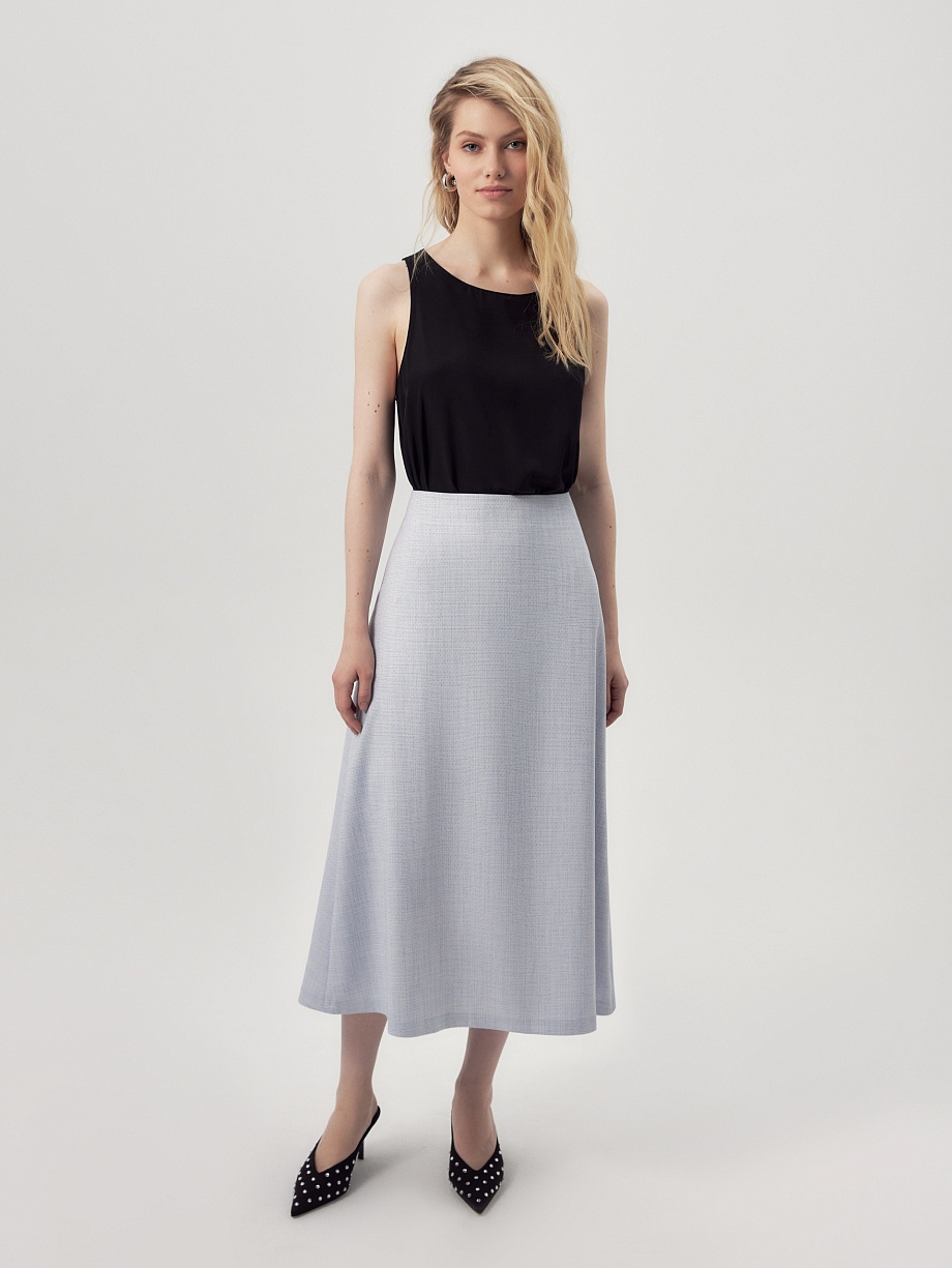 Юбка трапеция из твида