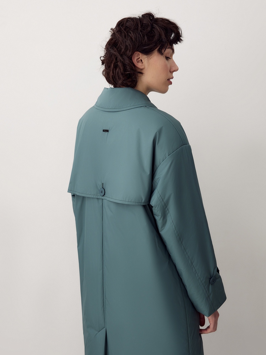 Пальто-тренч со съёмным капюшоном