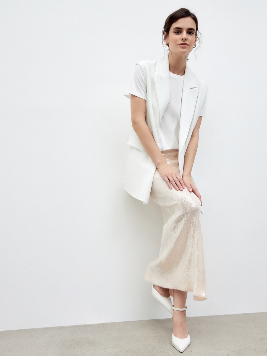 Юбка миди с пайетками