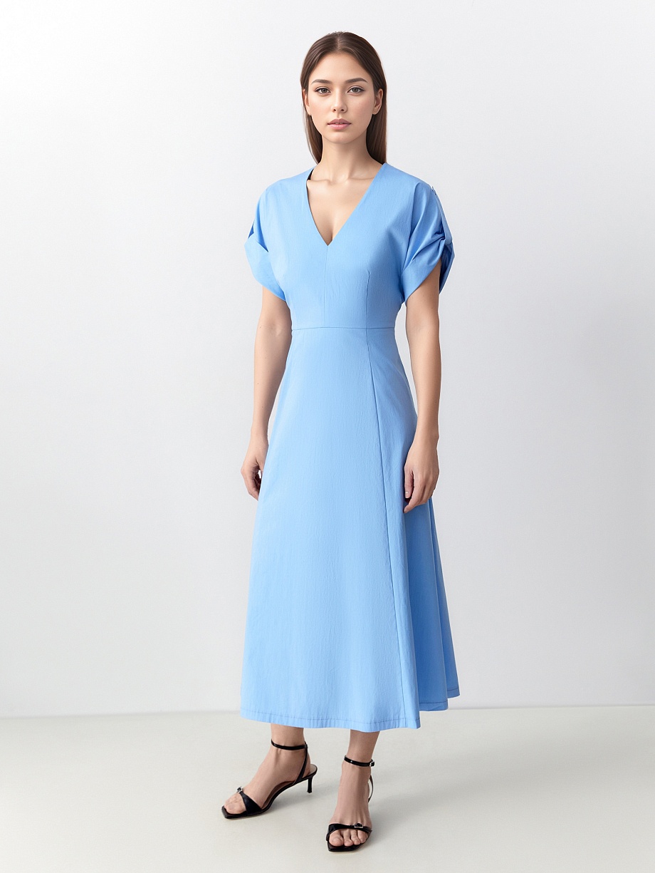 Приталенное платье из хлопковой ткани