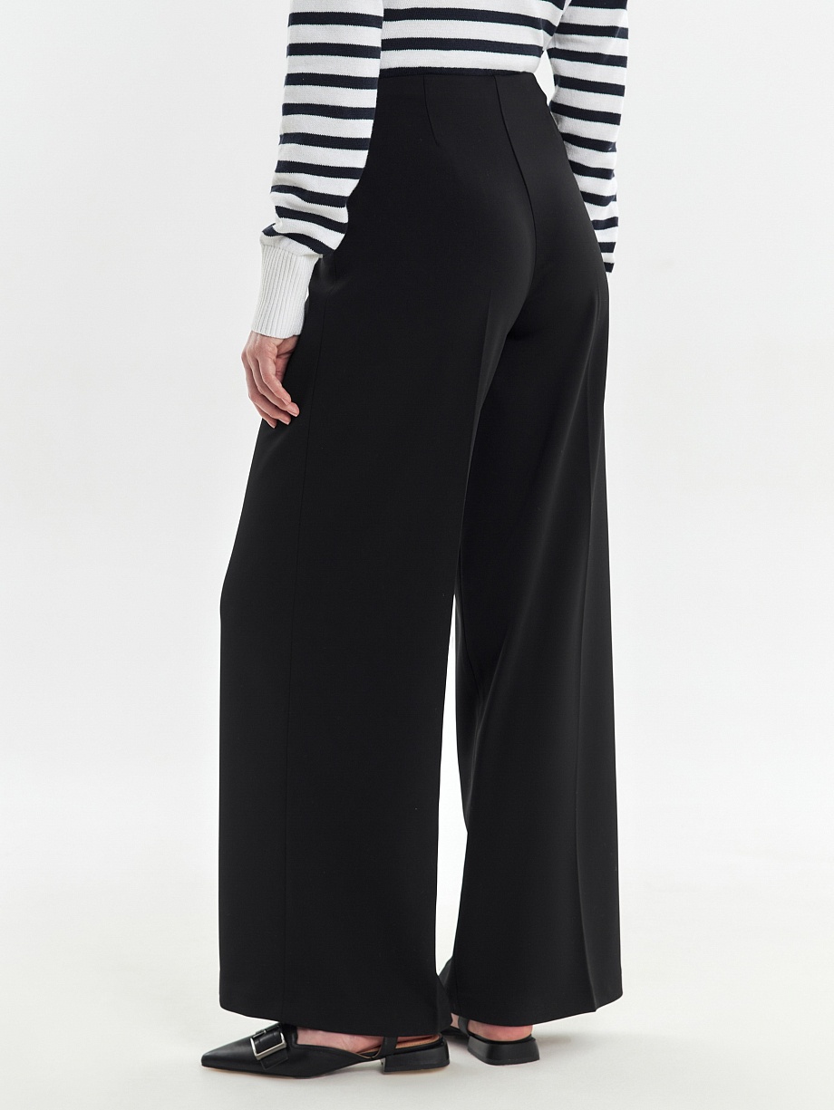 Расклешенные брюки из мягкой костюмной ткани