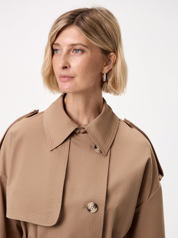 Классический женский бежевый тренч