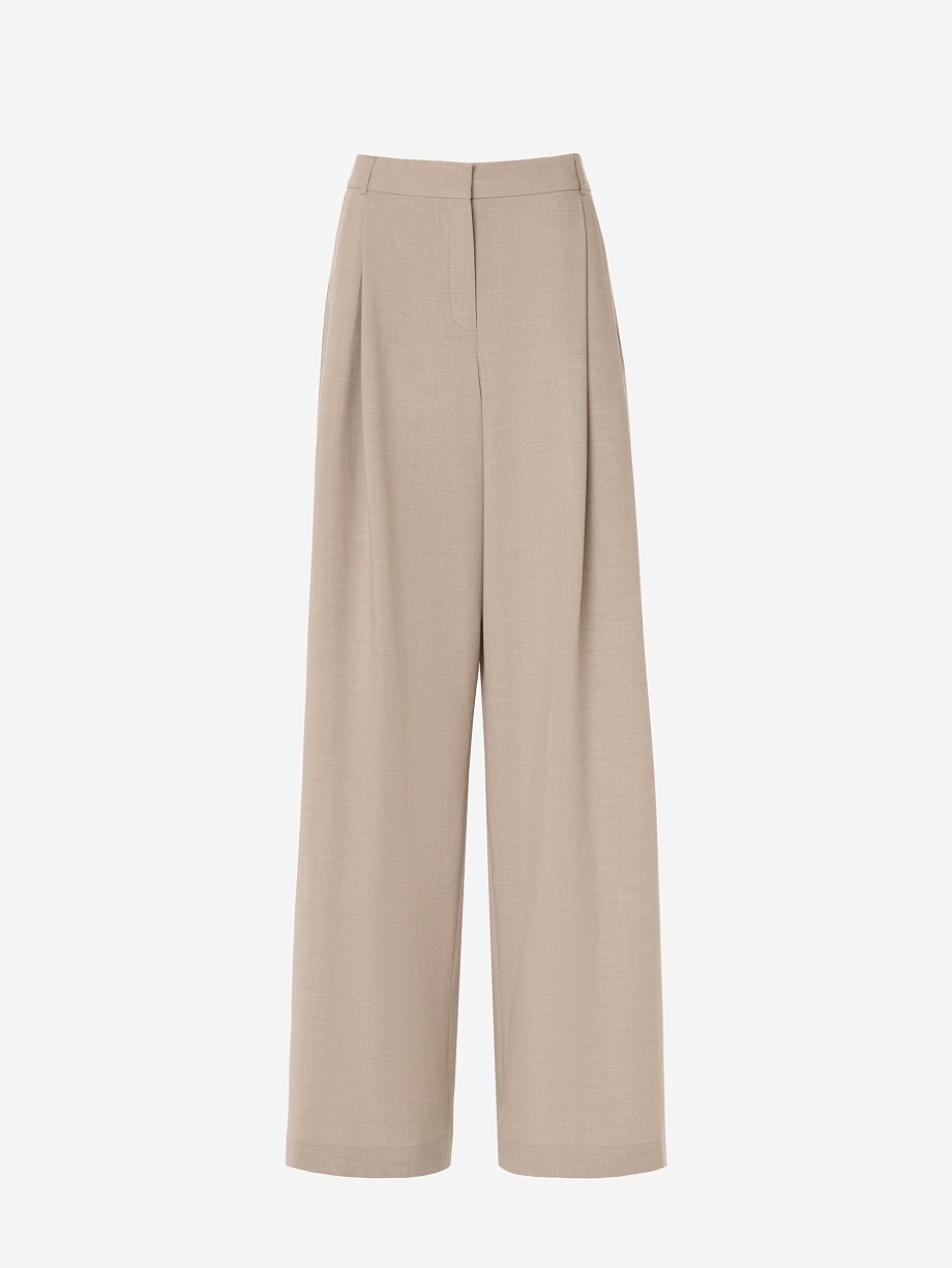 Широкие брюки со складками