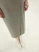 Прямая юбка миди с имитацией запаха из костюмной ткани POMPA арт.3121411fb0190