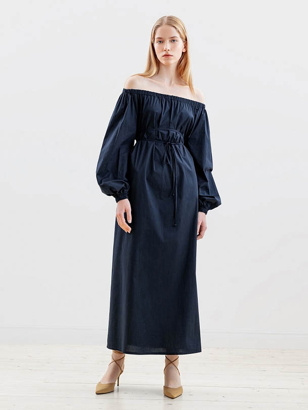 Платье длинное из хлопка