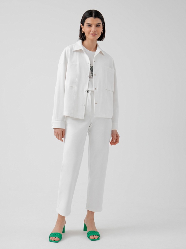 Куртка-жакет из джинсовой ткани