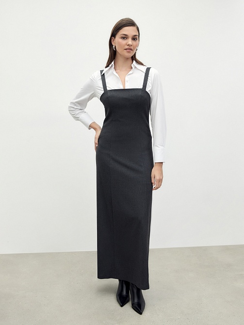 Сарафан из костюмной ткани 