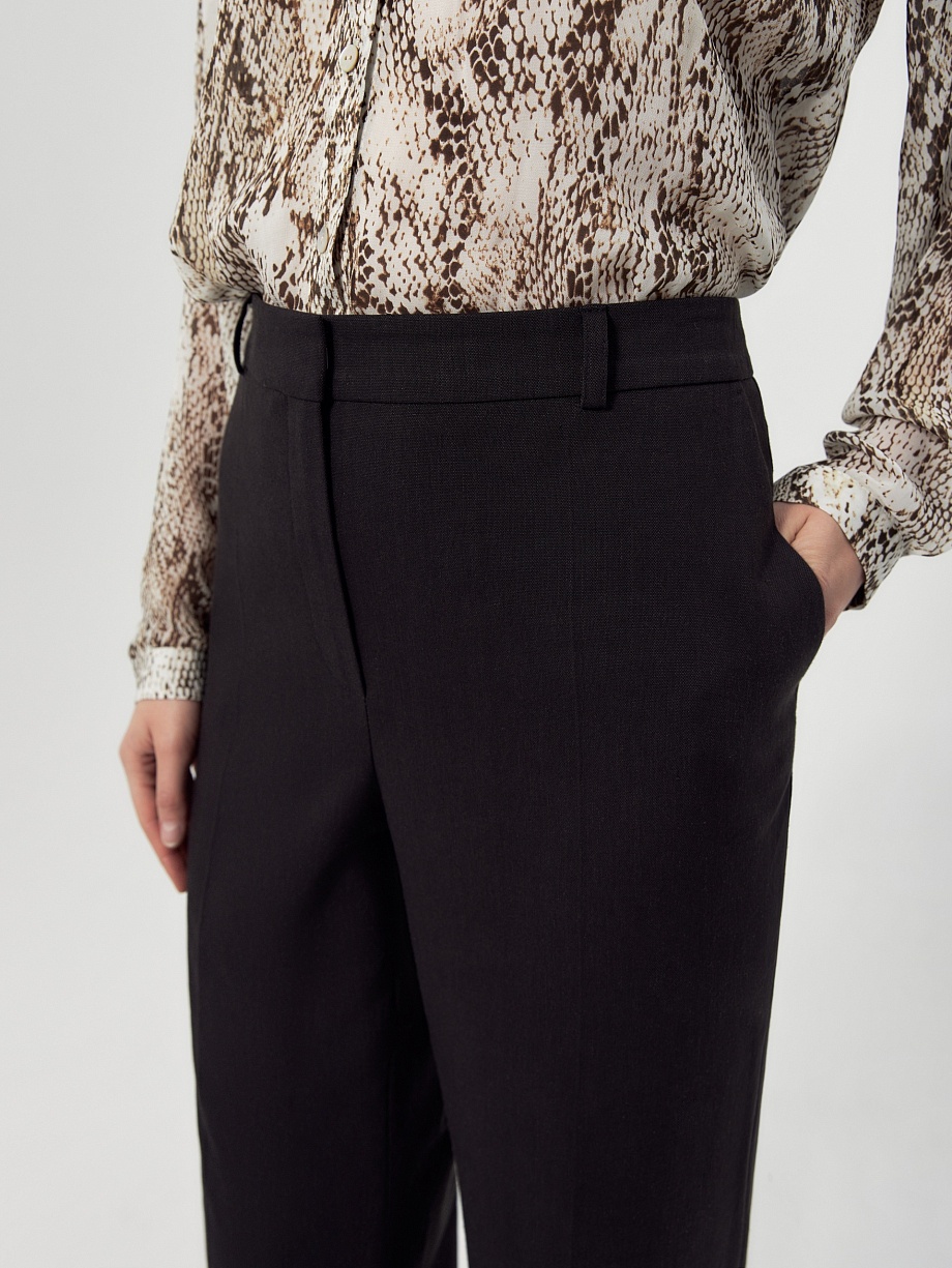 Прямые брюки из натуральной ткани