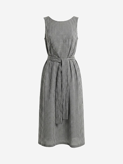 Сарафан в клетку "виши" с поясом POMPA
