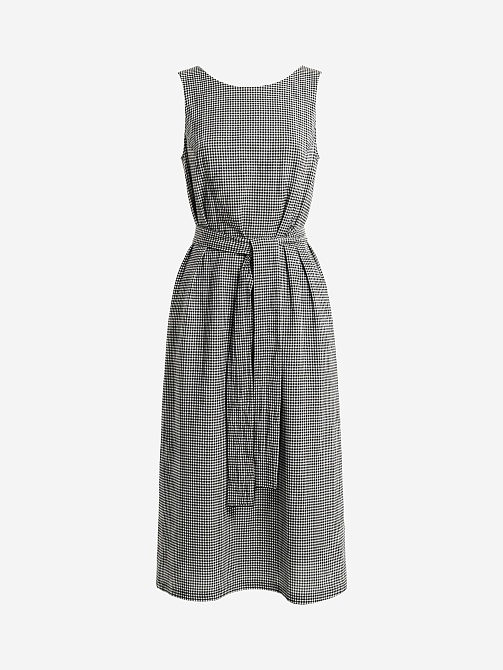 Сарафан в клетку "виши" с поясом