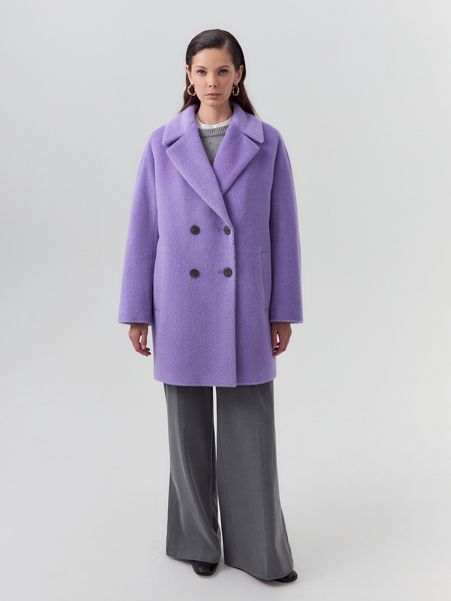 Зимнее пальто из премиальной шерсти Альпака