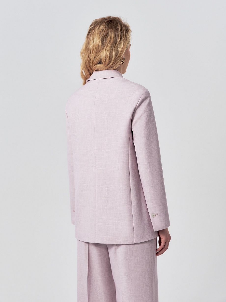 Прямой жакет из костюмной ткани