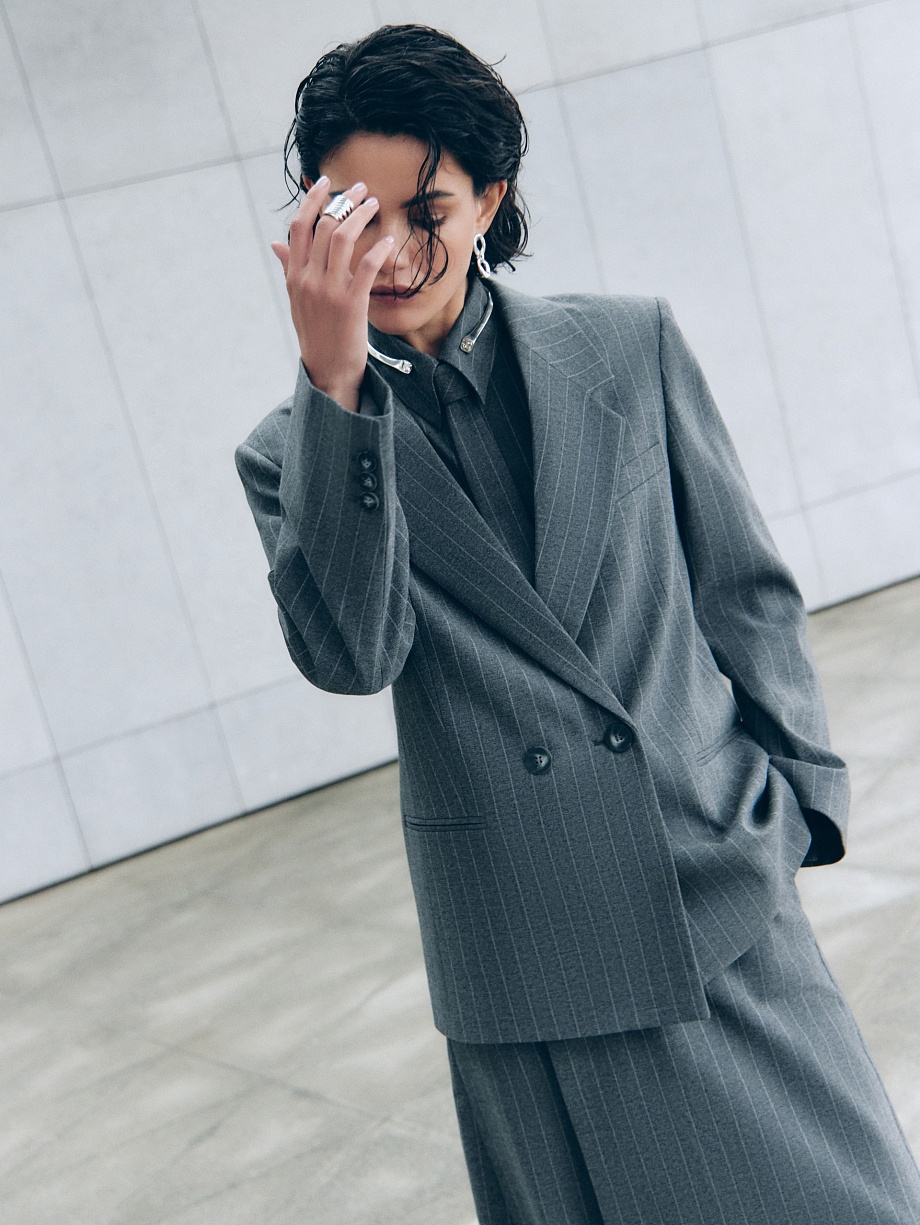 Жакет из костюмной ткани