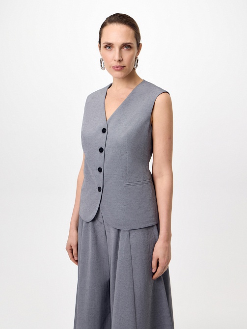 Жилет из костюмной ткани с хлопком