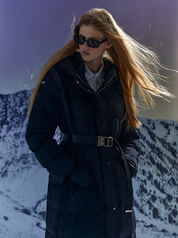 Пальто зимнее стеганое с капюшоном POMPA арт.1013200i60099