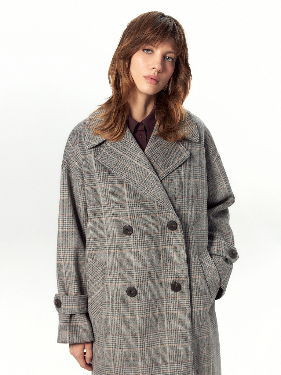 Пальто из шерсти с мембраной и утеплённой спинкой