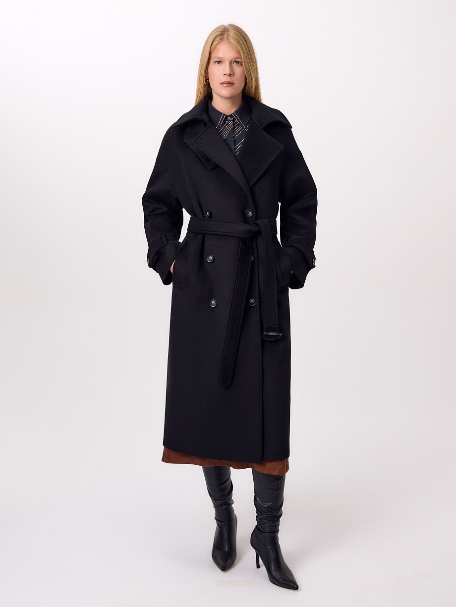 Утеплённое пальто из шерсти с подогревом