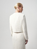 Укороченный жакет из твида с пайетками POMPA арт.2100423mc0190