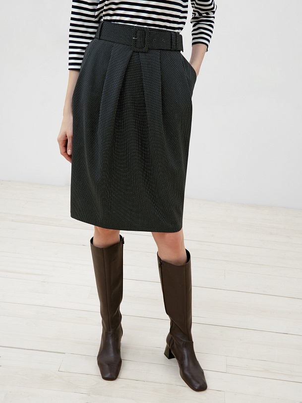 Юбка миди с поясом