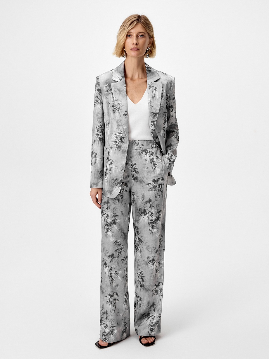 Брюки из вискозной атласной ткани