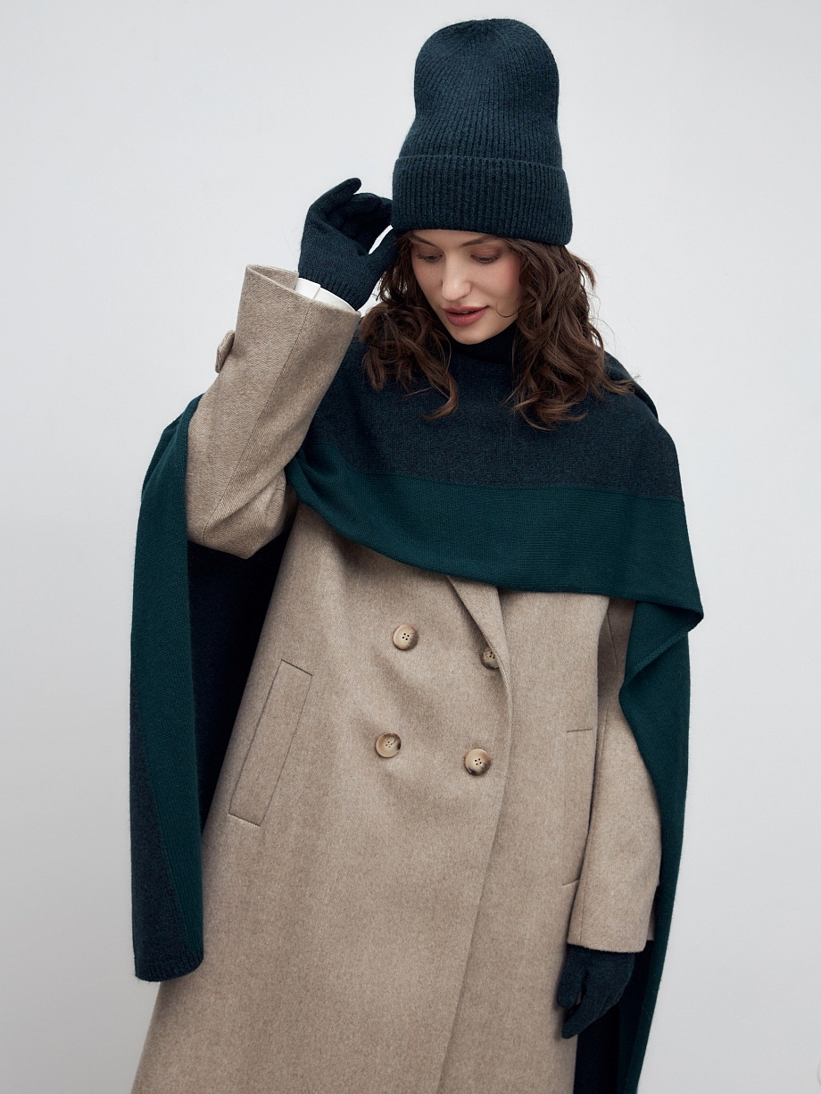 Демисезонный шарф с добавлением ангоры