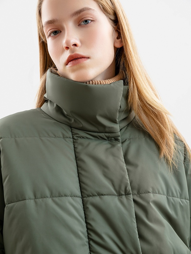 Пальто зимнее стеганое с мембраной