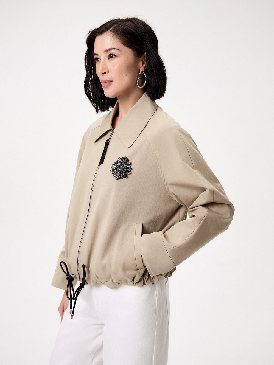 Куртка из премиального хлопка с водоотталкивающим покрытием