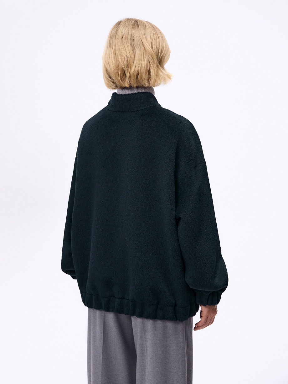 Куртка-бомбер из премиальной шерсти Альпака Бэби Сури