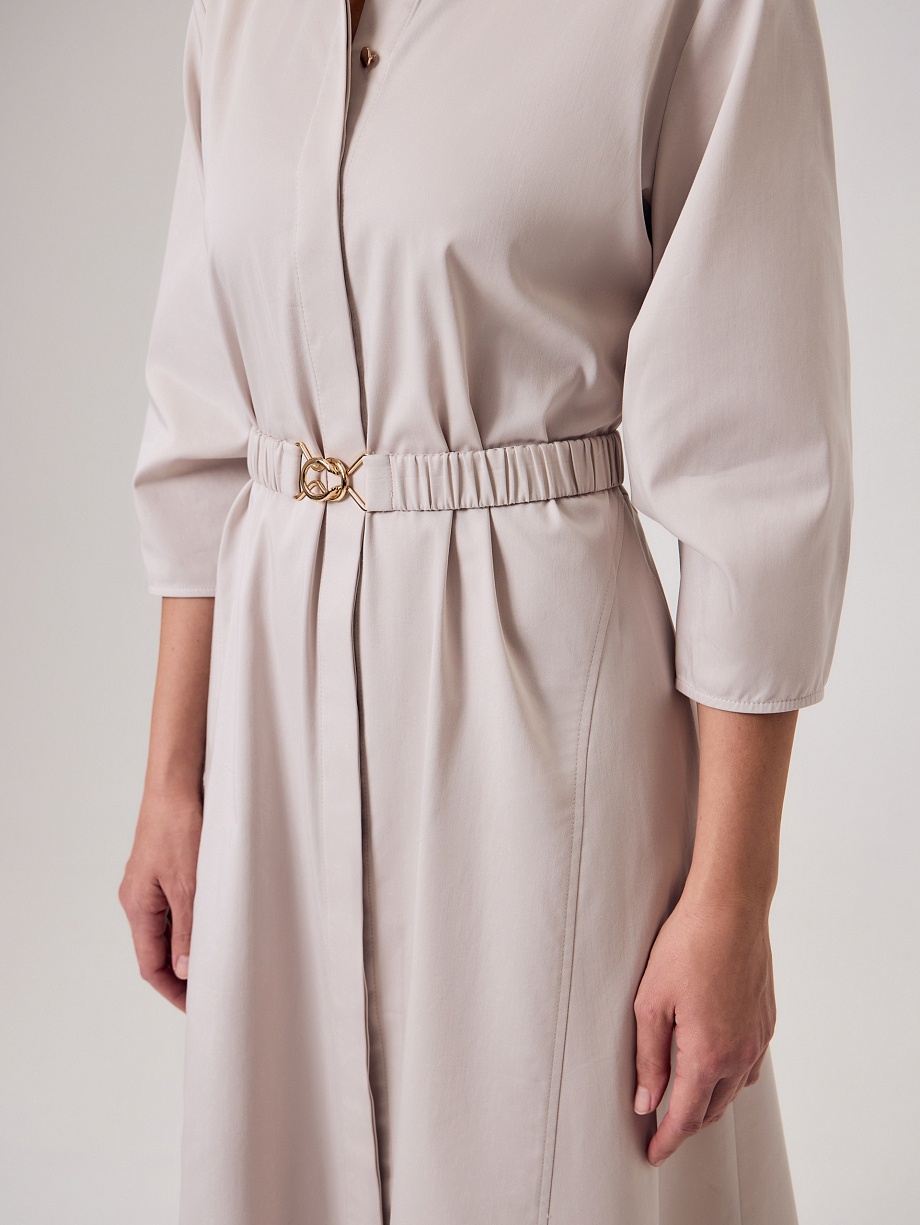 Платье-миди из хлопковой ткани