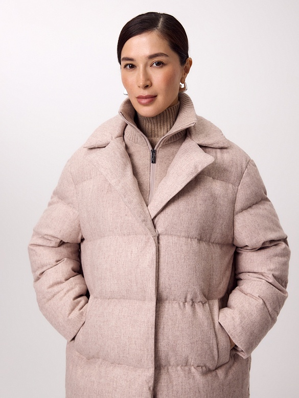 Пуховик из премиальной ткани с мембраной и натуральным утеплителем POMPA арт.1016390r60005