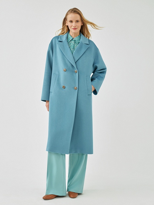 Шерстяное демисезонное пальто с мембраной