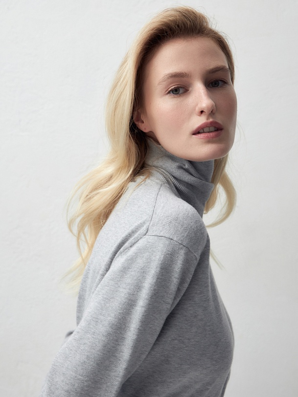 Вязаный джемпер из хлопка