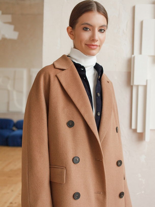 Укороченное пальто-жакет из шерсти с мембраной