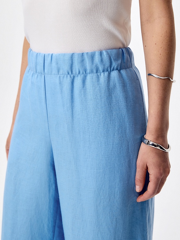 Брюки из хлопка и льна