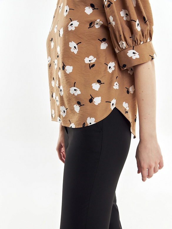Блуза из вискозы с цветочным принтом POMPA арт.3148891ma1190