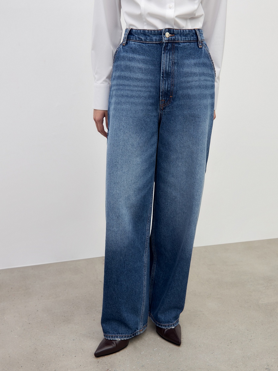Широкие джинсы из 100% хлопка