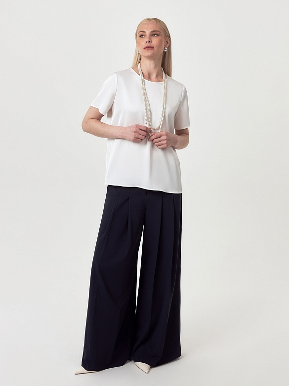 Блуза-футболка из атласа POMPA арт.3140262se0401