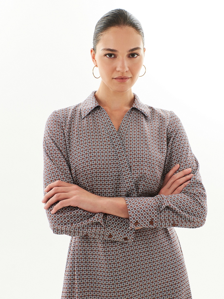 Платье полуприлегающего силуэта из 100% тенселя