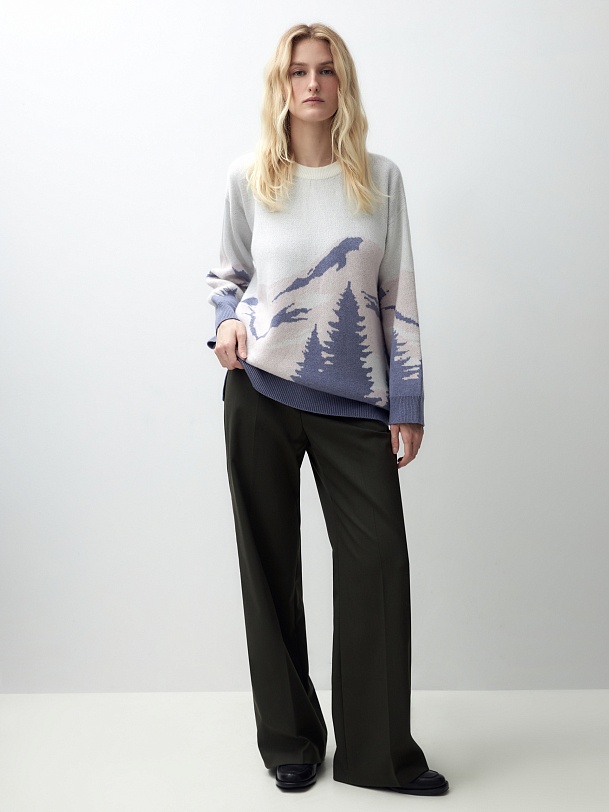 Свободный свитер из шерсти мериноса